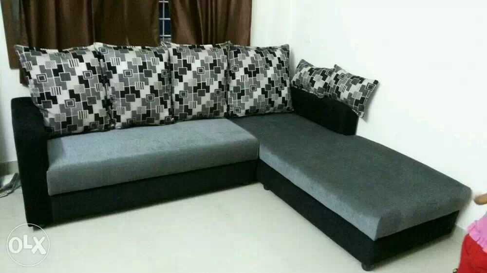 Dark L-Shaped Sofa — Sectionals