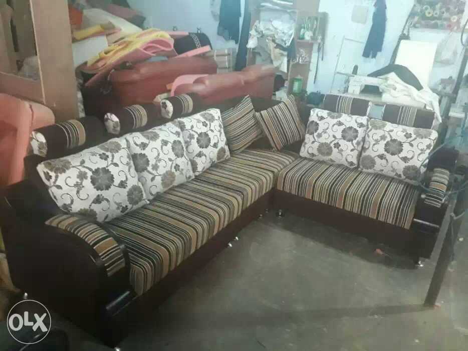 Striped Sectional — Classic Pattern